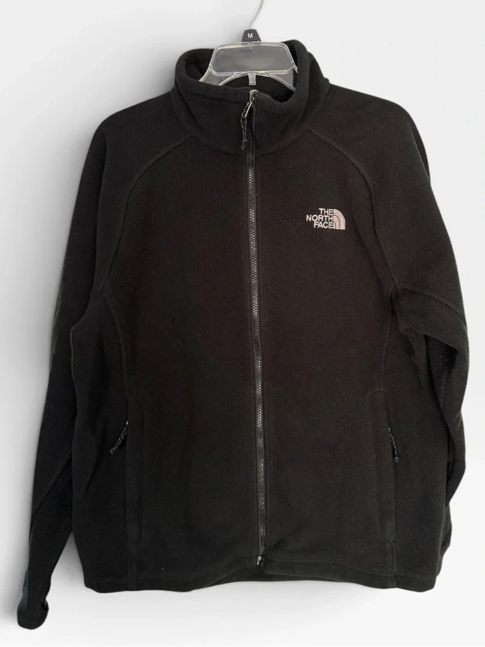 The North Face Men's Black Full-Zip Fleece Jacket Size Medium Pre-Loved